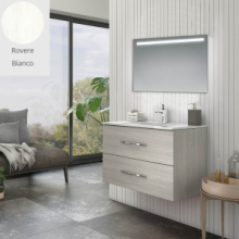 Mobile bagno Sospeso Colore  Rovere bianco 81,5x46,5x53 H