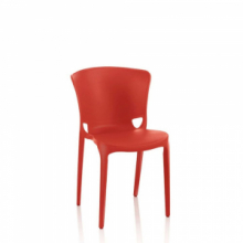 Sedia Jumbo in polipropilene rinforzata con fibra di vetro corallo