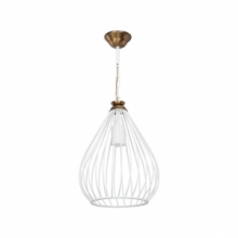 Lampada a sospensione ciondolo Umay metallo bianco