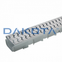 1 pz. Pegasus Plus One S Grigia con Griglia Acciaio Inox Wave More Misure   100 x 35 x 1.000mm  