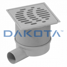 12 pz.Chiusino Telescopico Orientabile Scarico Ribassato  (Telaio e Griglia ABS) - venduto in Blister Misure   150 x 150mm  