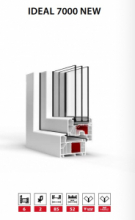 Porta Finestra PVC 1 Anta a Ribalta Varie Misure Profilo ITALFROM® Aluplast Ideal 7000 new