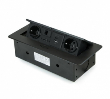 Multipresa Per Scrivania Nero-Bianco-Grigio 