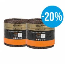 2Pz- Filo Vidoflex Turboline Plus 9 Gallagher Per Bestiame, Pecore e Gatti 2X400m Terra