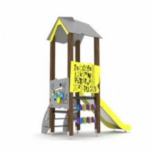 Torretta Con Piano Di Calpestio E Scivolo H90 cm Completa Di Scaletta A Gradini