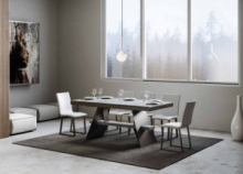 Tavolo Baita Allungabile 90×180 Allungato 440 Telaio Antracite