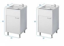 Mobile Lavanderia Con Vaschetta Adatto Per Esterni Disponibile in Diverse Misure Colore Bianco