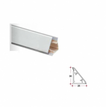 1 PZ - ALZATINA TRIANGOLARE LISCIA IN ALLUMINIO DA 1000 MM/ 3000MM