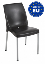 Set 4 Sedie Cindy con Gambe in Alluminio Design da Giardino Cucina Bar Ristorante Poltrona Sedia in Polipropilene Vari Colori