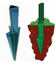 VITPOST Supporto Per La Posa a Secco dei Paletti T 30 