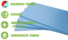 Pannello in XPS "Polistirene Estruso Sinterizzato" per Isolamento Termico -125x60x4 cm (Pacco da 5)